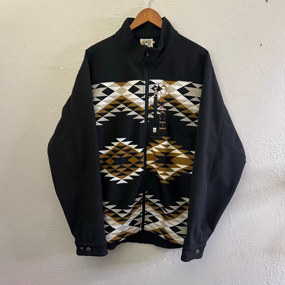 Cinch Mens Aztec Color Block Bonded Jacket Sz Large Rodeo Cowboy - Picture 2 of 14